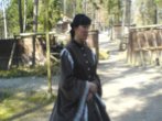 Frau in historischer Kleidung