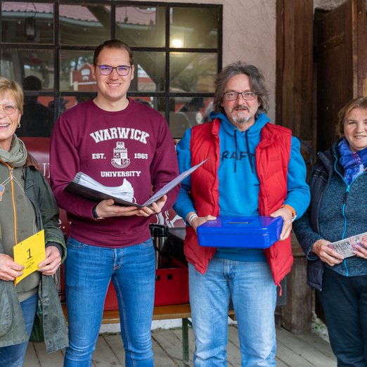 Organisatoren und Helfer des Orientierungsritts in der Westernstadt