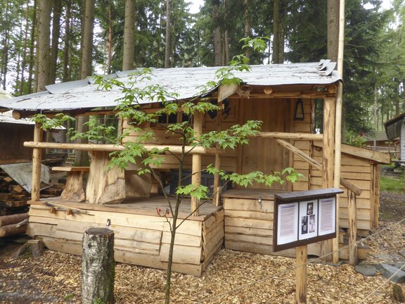 Holzhütte im Wald